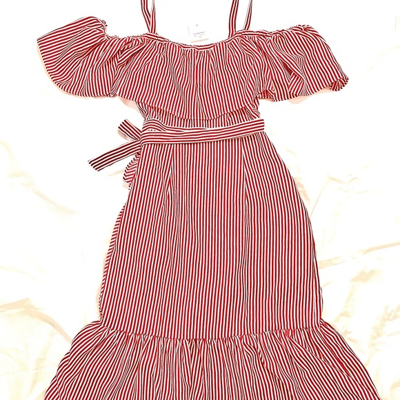 NWT Club Monaco Daphins Red Stripe Dress Size 0 - Picture 4 of 6